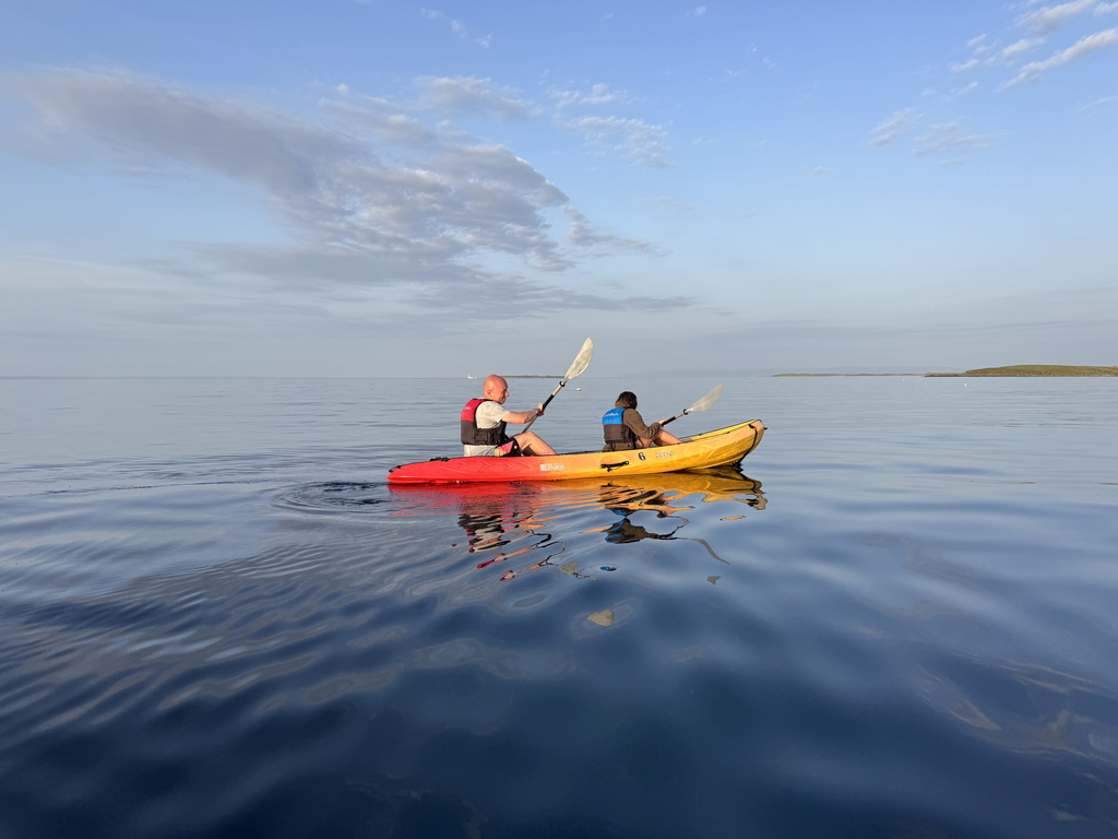 Happy days on the kayak in killeany bay in inishmore
